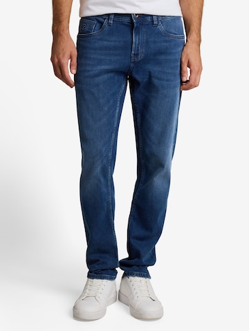 Coupe slim Jean 'CURT' TOM TAILOR en bleu : devant