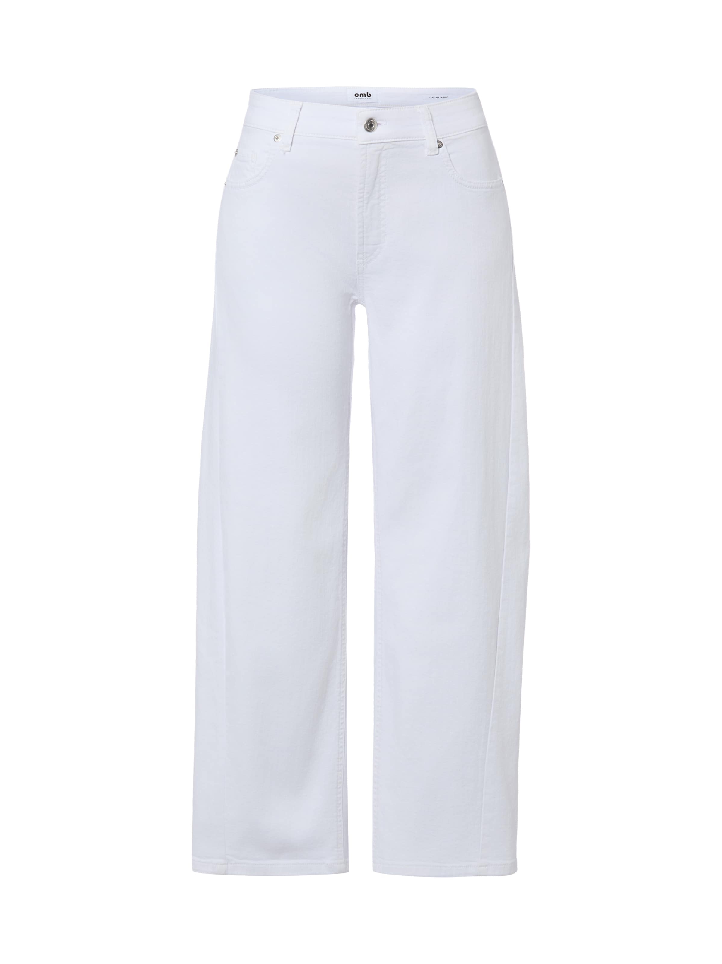 Cambio Regular Jeans 'Oria' in Wit: voorkant