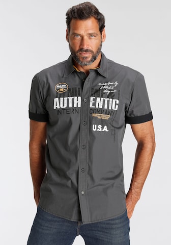 Man's World Slim Fit Hemd in Grau