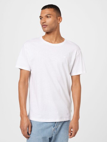 T-Shirt TOM TAILOR DENIM en blanc : devant