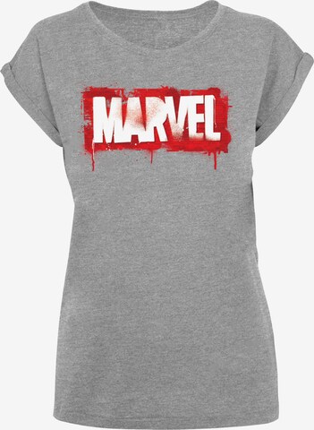 F4NT4STIC Shirt 'Marvel' in Grijs: voorkant