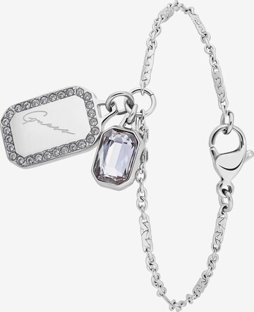 GUESS Armband 'Crystal Tag' in Zilver: voorkant