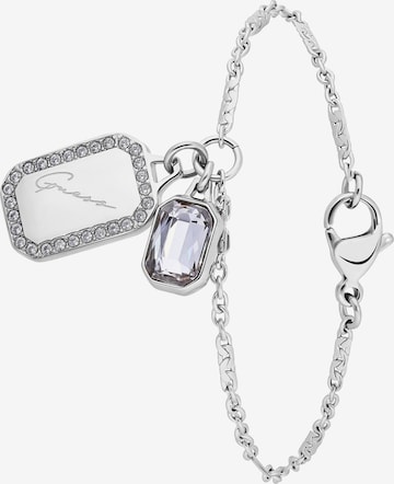 GUESS Armband 'Crystal Tag' in Zilver: voorkant