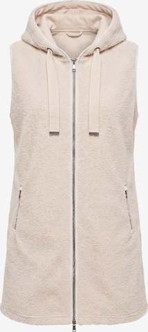 Ulla Popken Long-Weste in Beige: Vorderseite