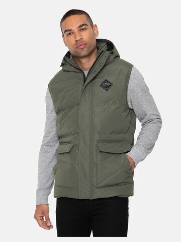Threadbare Bodywarmer 'Athletic' in Groen: voorkant