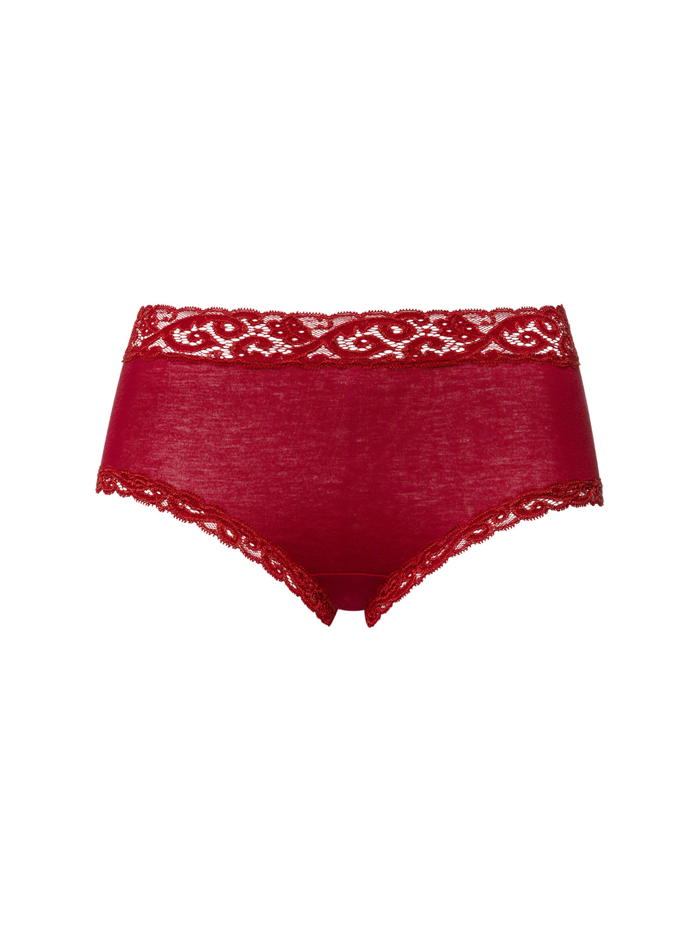 Slip ' Moments ' Hanro en rouge : devant