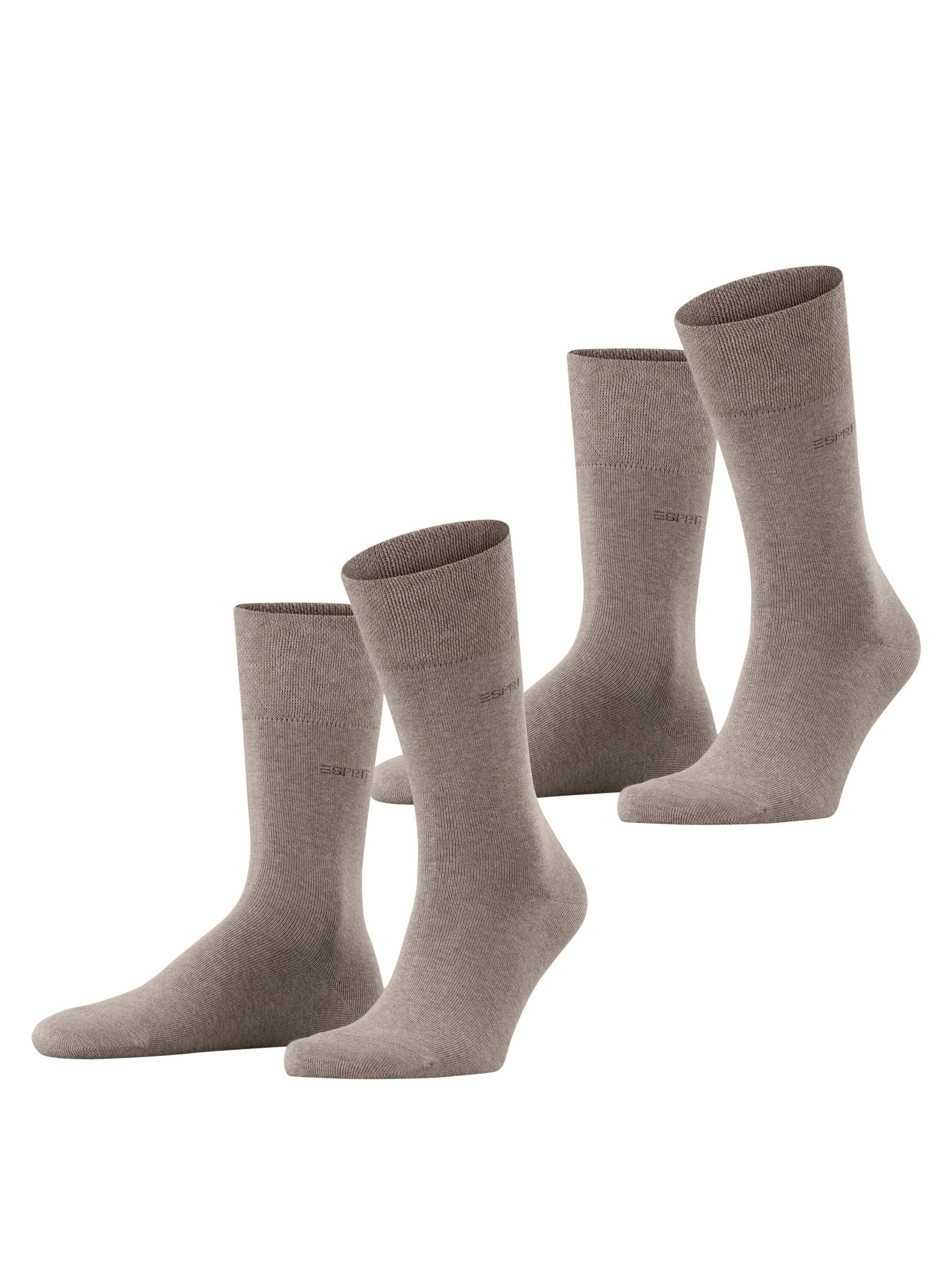 ESPRIT Socks 'Basic Easy 2-Pack' in Brown: front