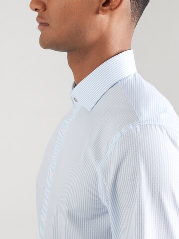 Michael Kors Slim Fit Риза 'DOBBY' в синьо