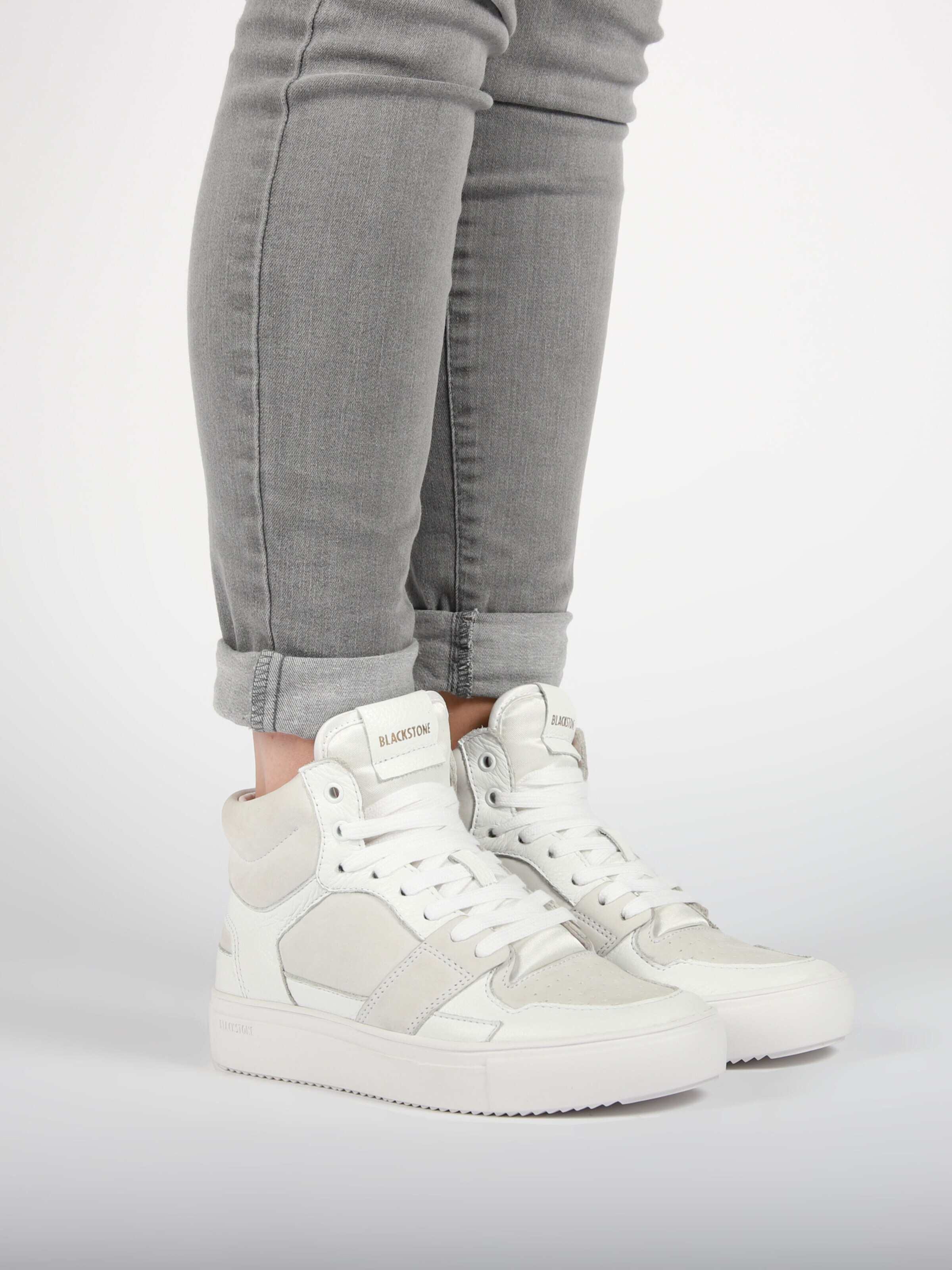 Baskets hautes 'KEYLA' BLACKSTONE en blanc