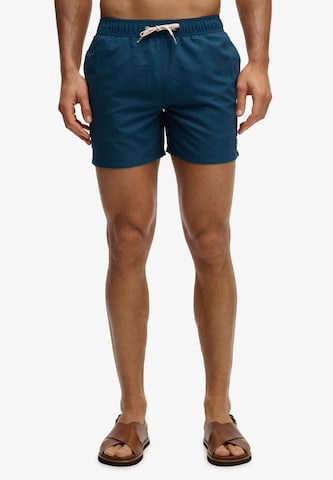 Shorts de bain Superdry & Co en bleu : devant