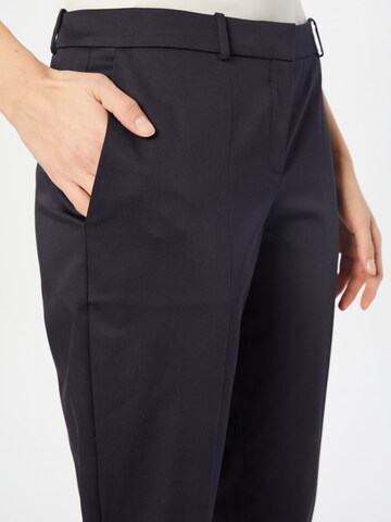 BOSS Black Regular Trousers with creases 'Tiluna' in Blue