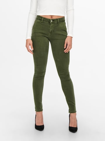 Skinny Jean 'Blush' ONLY en vert : devant