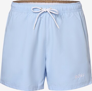 BOSS Black Board Shorts 'Dogfish ' in Blue: front