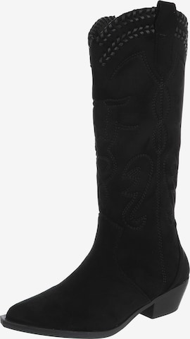 Ital-Design Stiefel in Schwarz: Vorderseite
