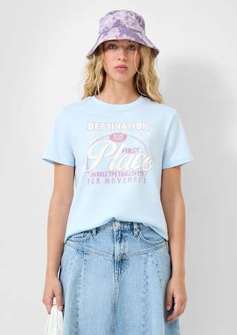 T-shirt QS en bleu : devant