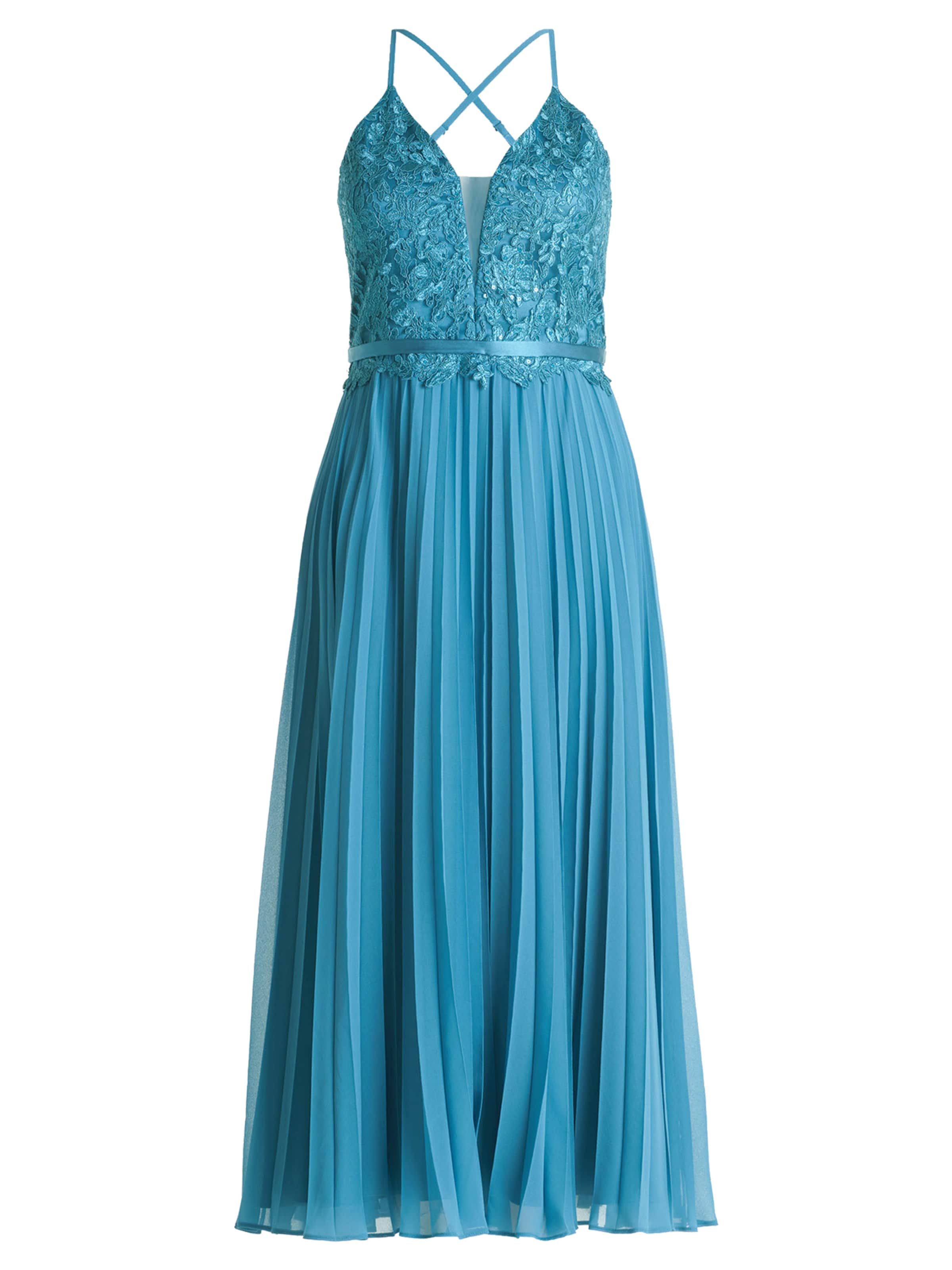 Robe de soirée Vera Mont en bleu : devant