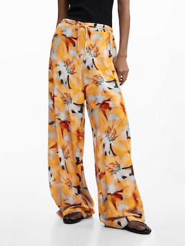 Largi Pantaloni de la Desigual pe galben: față