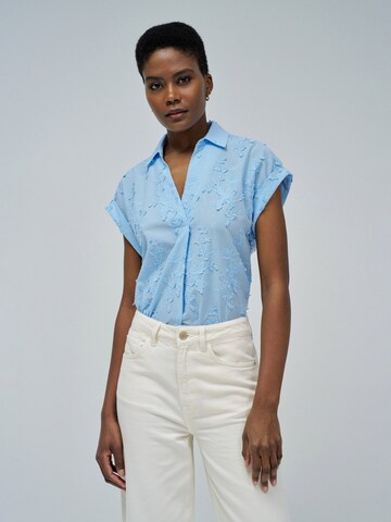 Salsa Jeans Blouse in Blauw: voorkant