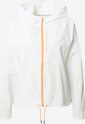 UNDER ARMOUR Athletic Jacket in White: front