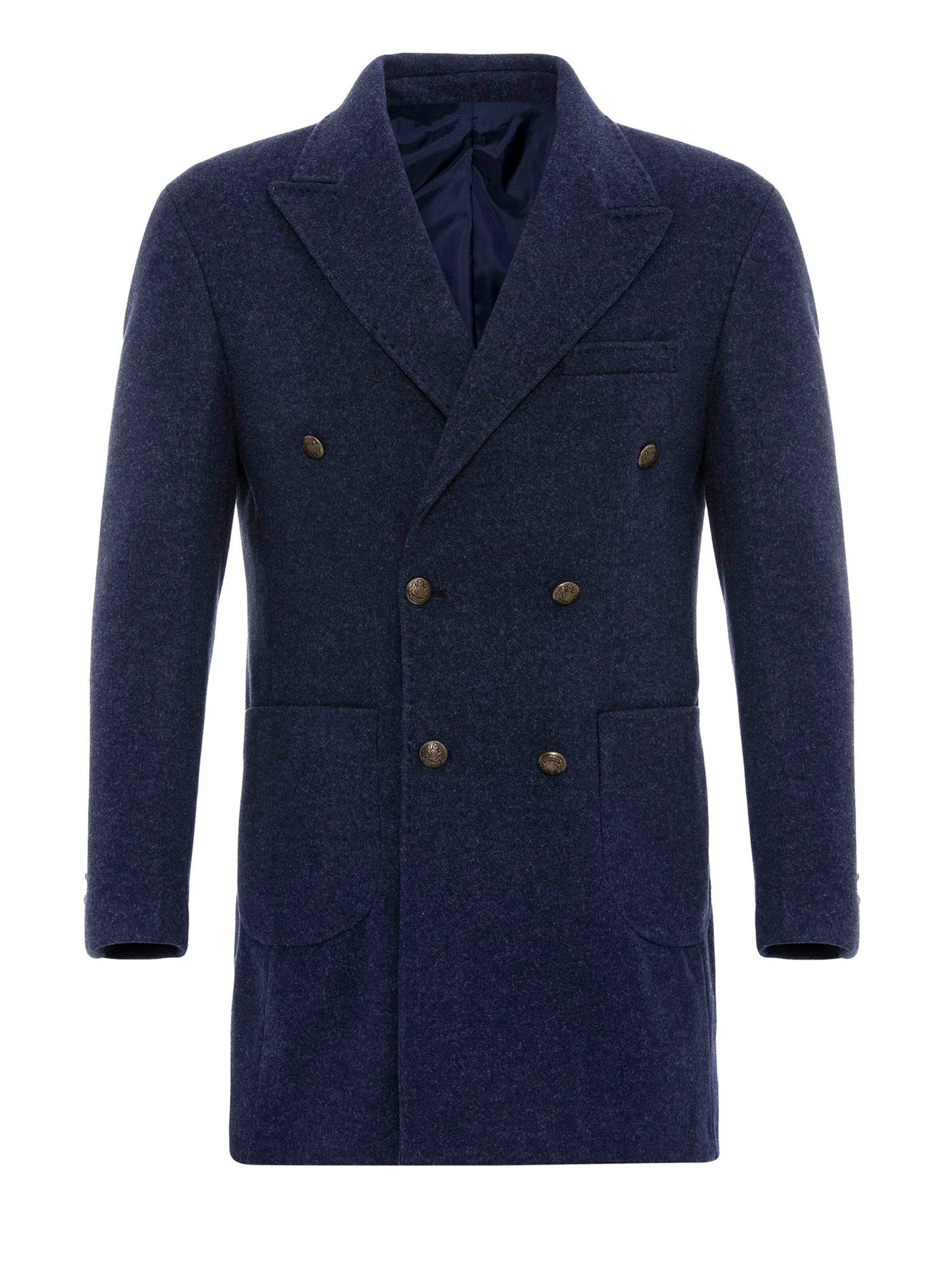 Antioch Between-seasons coat in Blue: front