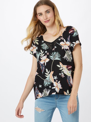 ROXY Blouse 'Paradise Stories' in Zwart: voorkant