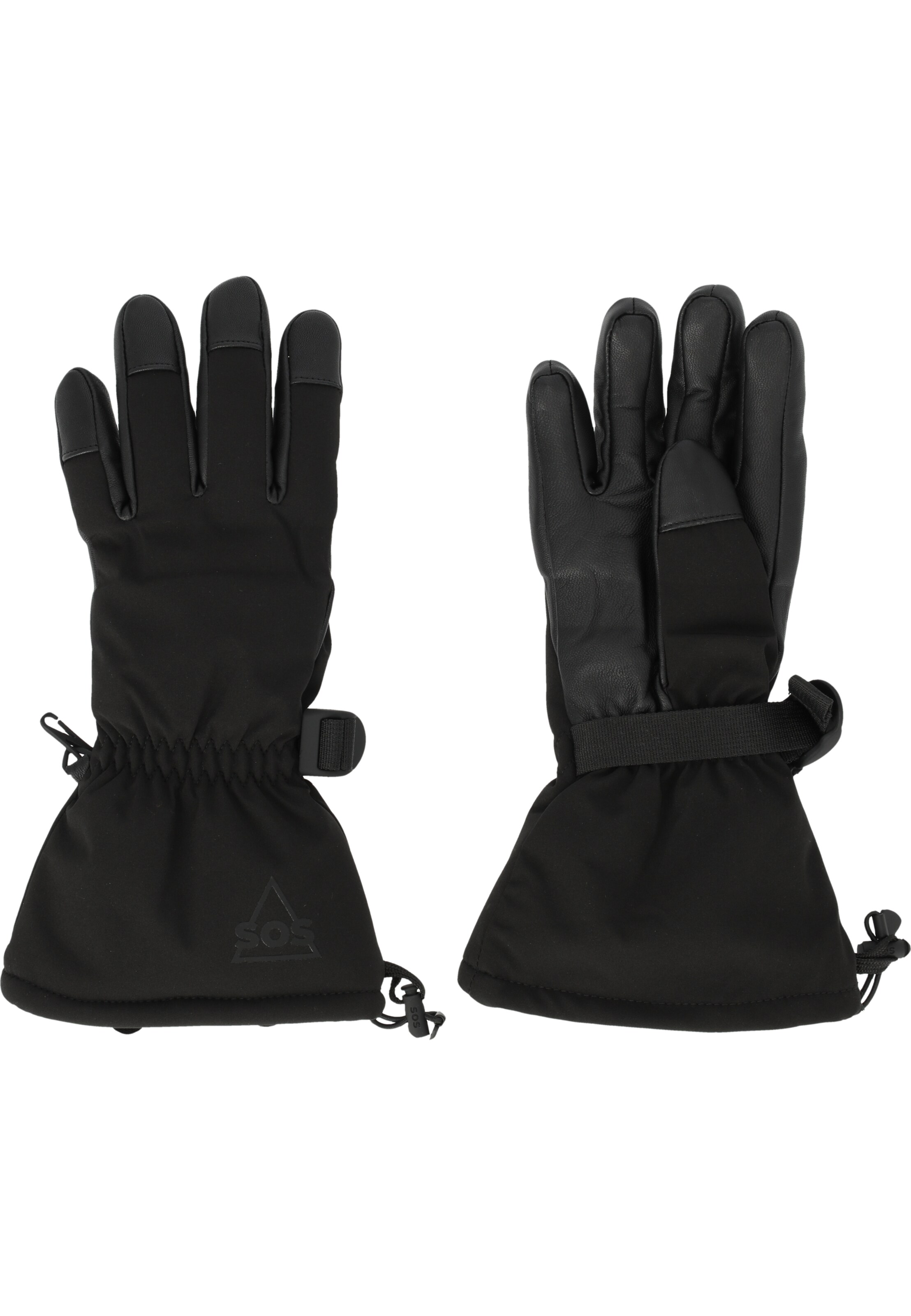 SOS Full finger gloves 'Ohau V1' in Black: front