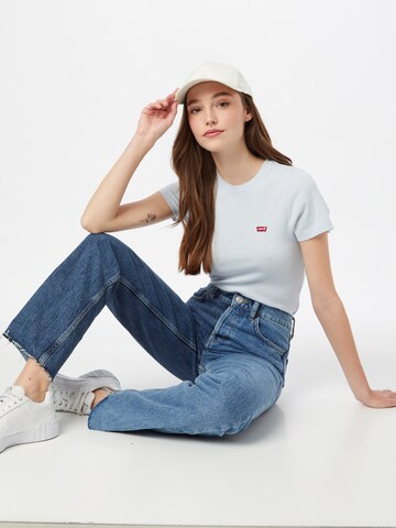 LEVI'S ® Tričko 'SS Rib Baby Tee' - Modrá