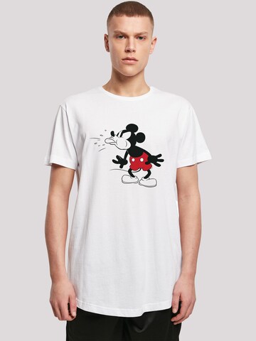 F4NT4STIC Shirt 'Mickey Mouse Tongue' in Wit: voorkant