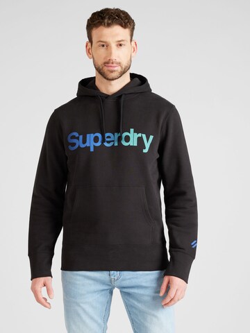 Superdry Суичър в черно: отпред