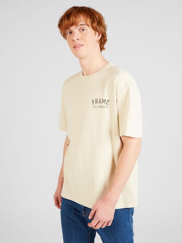 FRAME T-shirt i beige: framsida