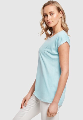 Merchcode Shirt 'Spring - Leaf Clover Flower ' in Blue