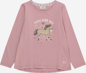 T-Shirt 'Horse Star' SALT AND PEPPER en rose : devant