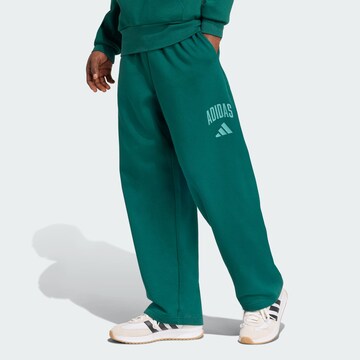 Loosefit Pantaloni sportivi 'Collegiate' di ADIDAS SPORTSWEAR in verde: frontale