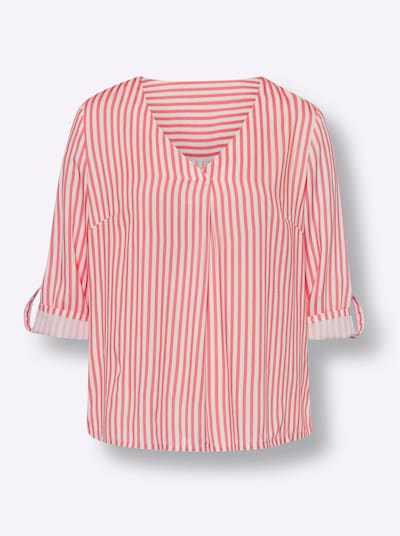 Bluză heine pe bej / roșu, Vizualizare produs