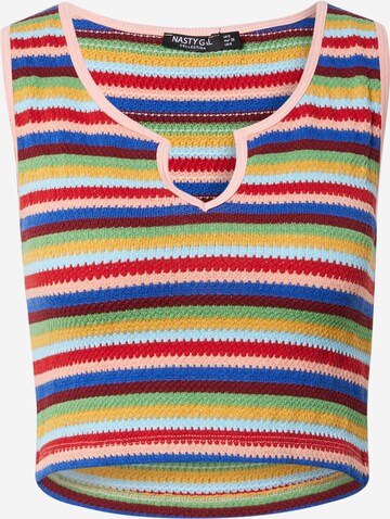 Nasty Gal Knitted top in Mixed colours: front