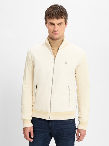 BOSS Zip-Up Hoodie 'Darmando' in Beige: front