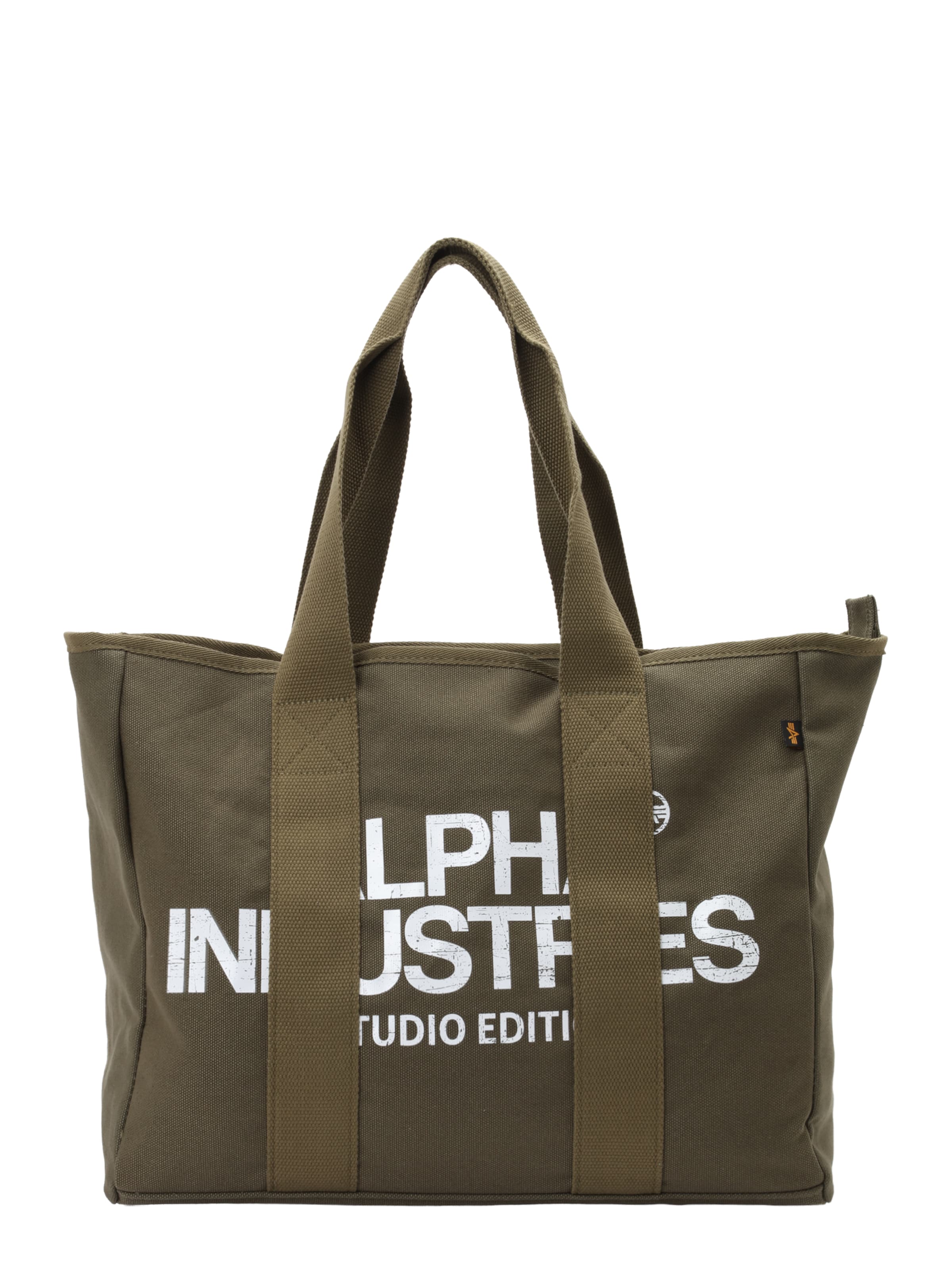 ALPHA INDUSTRIES Чанта тип "Shopper" 'Studio' в зелено: отпред