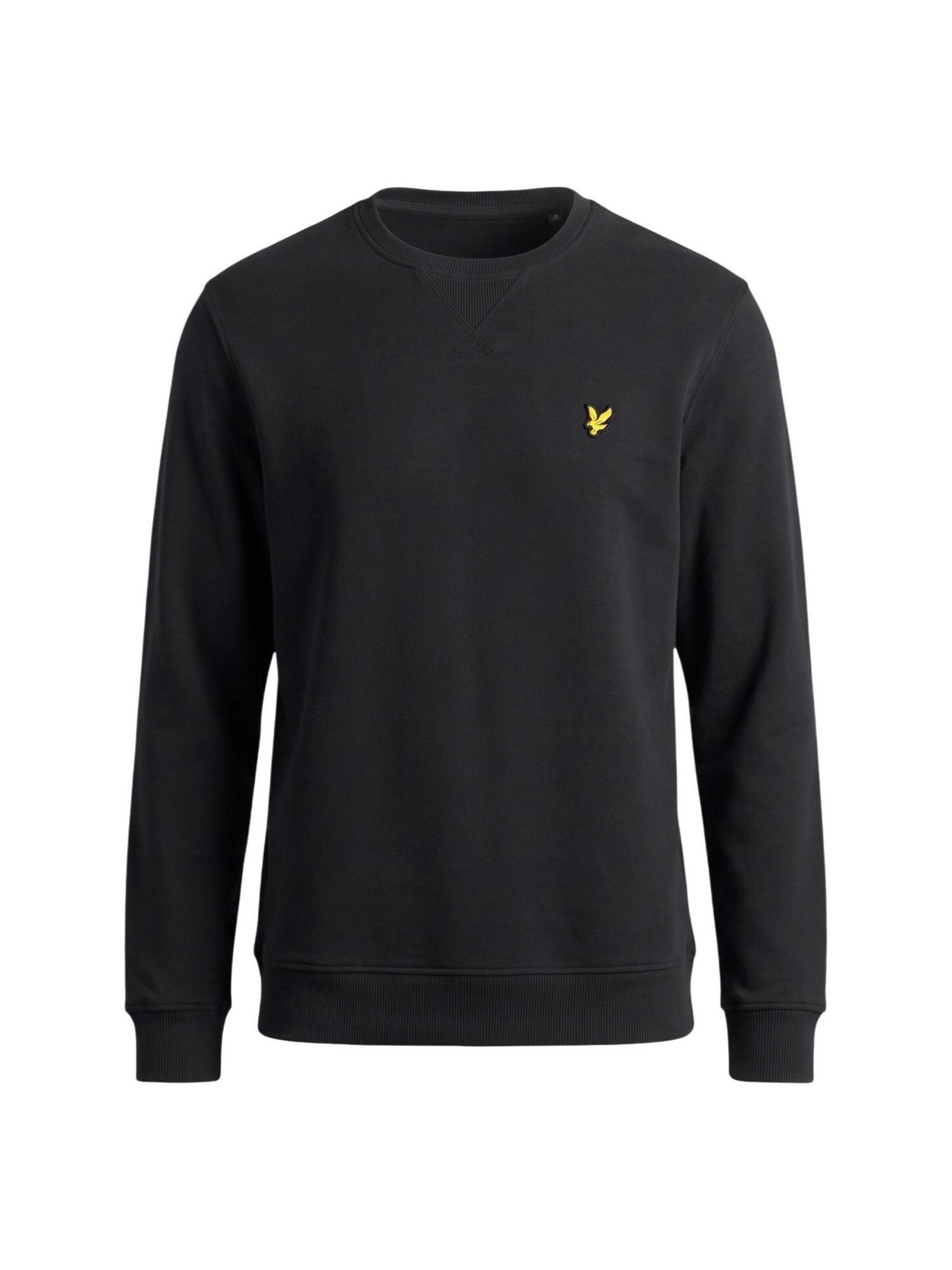 Lyle & Scott Sweatshirt 'Brushed Back Crew Neck Sweatsh ML1131V' i svart