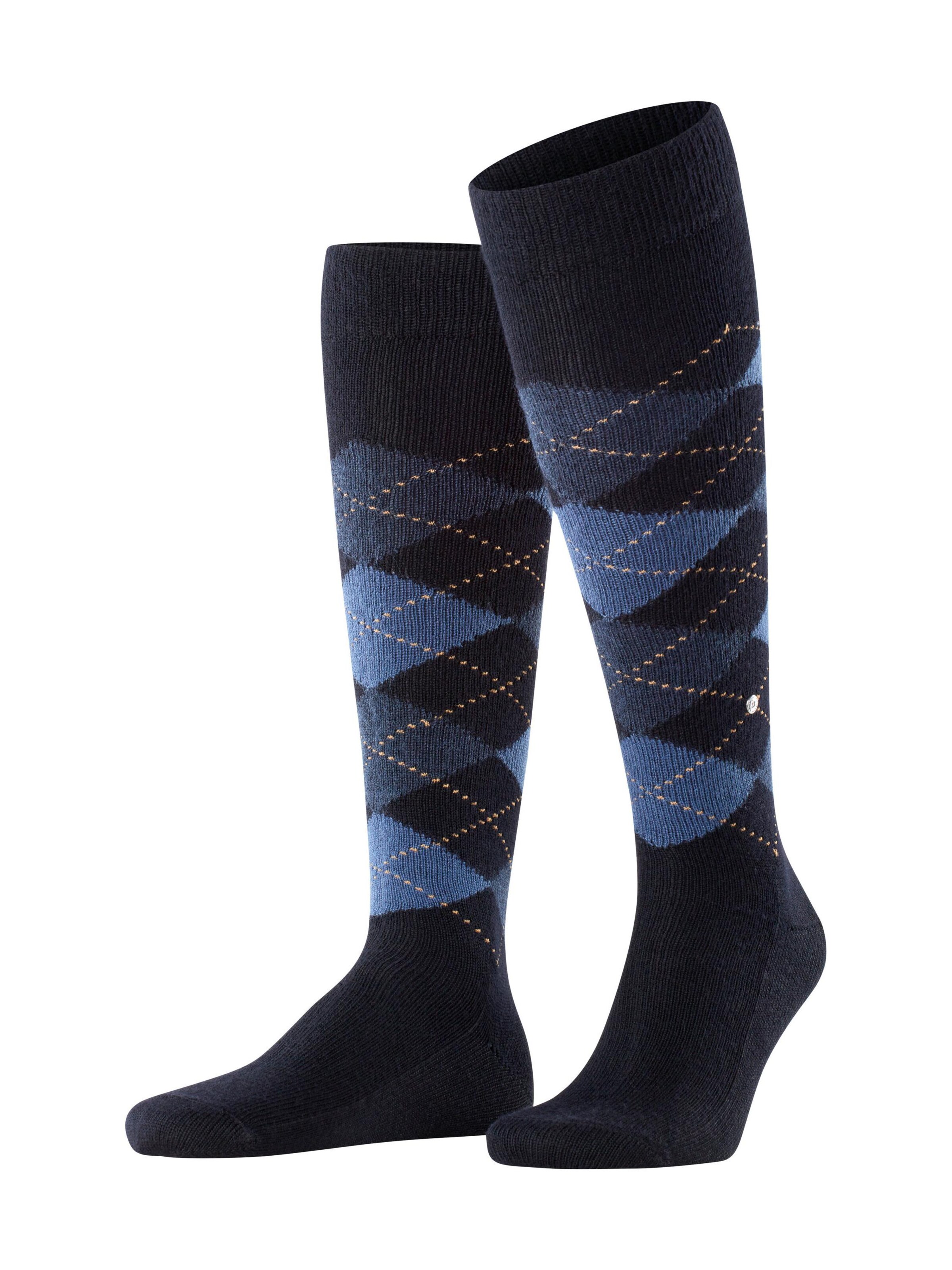 BURLINGTON Kniestrümpfe 'Preston'‌‌‌‌‌‌‌ in Blau: Vorderseite