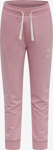 Hummel Tapered Broek in Roze: voorkant