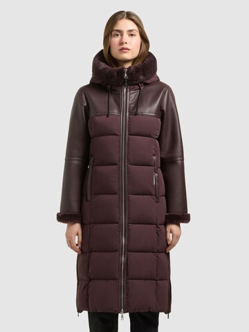khujo Wintermantel 'Miryam' in Rood: voorkant