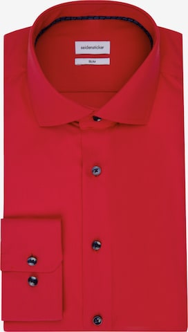 SEIDENSTICKER Slim fit Business Shirt in Red