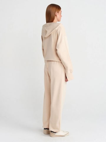 Dilvin Wide leg Sportbroek in Beige