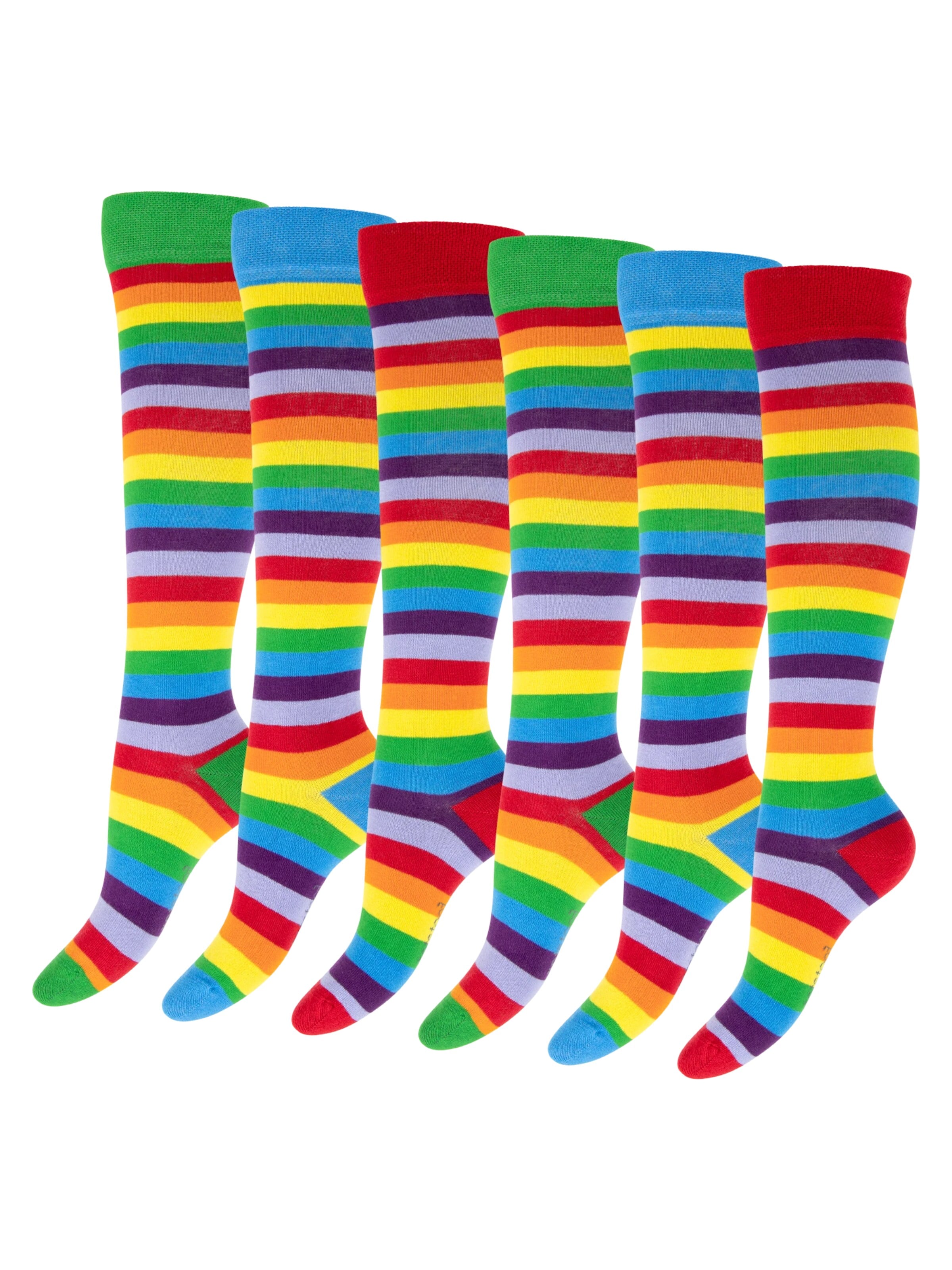 footstar Knee High Socks 'Ringel' in Blue: front