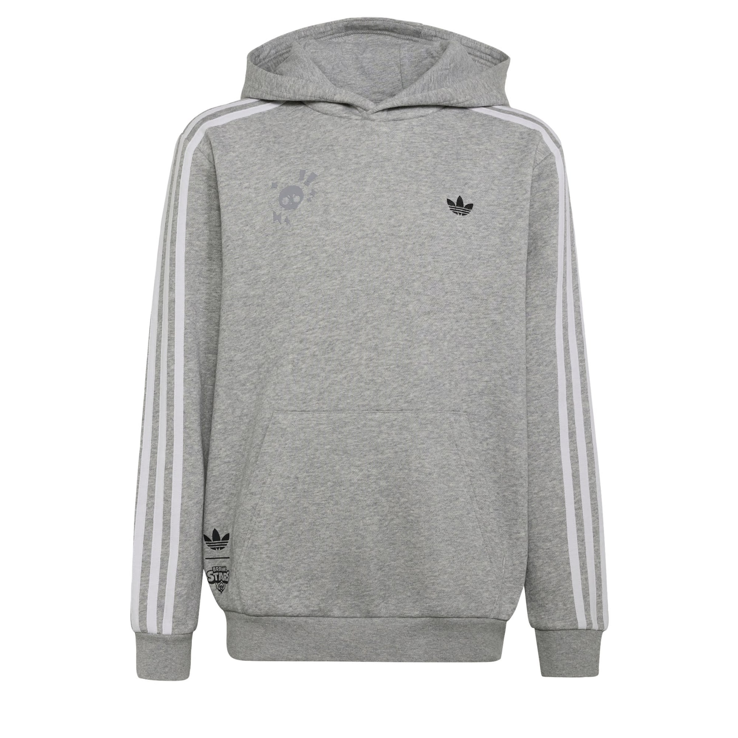 ADIDAS ORIGINALS Sweatshirt in 128 in Mottled grey / Light green / Black / White, Item view