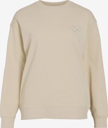 Sweat-shirt VILA en beige : devant