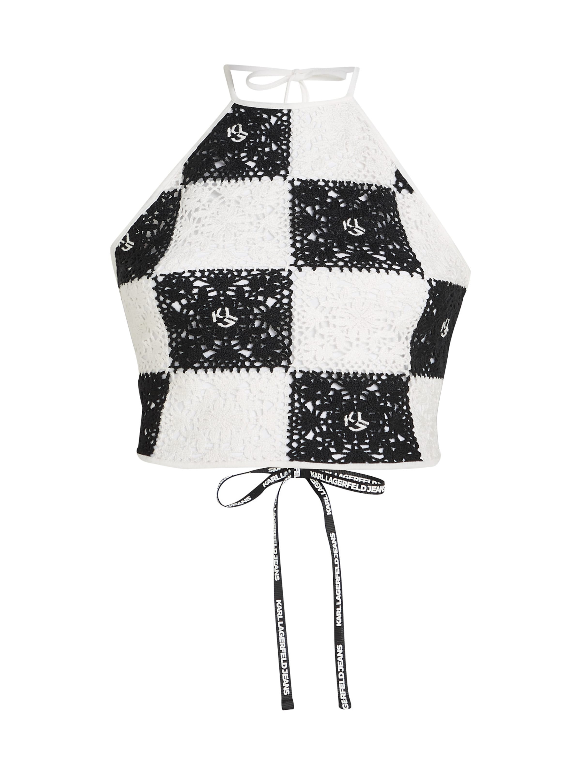 KARL LAGERFELD JEANS - Top em preto: frente