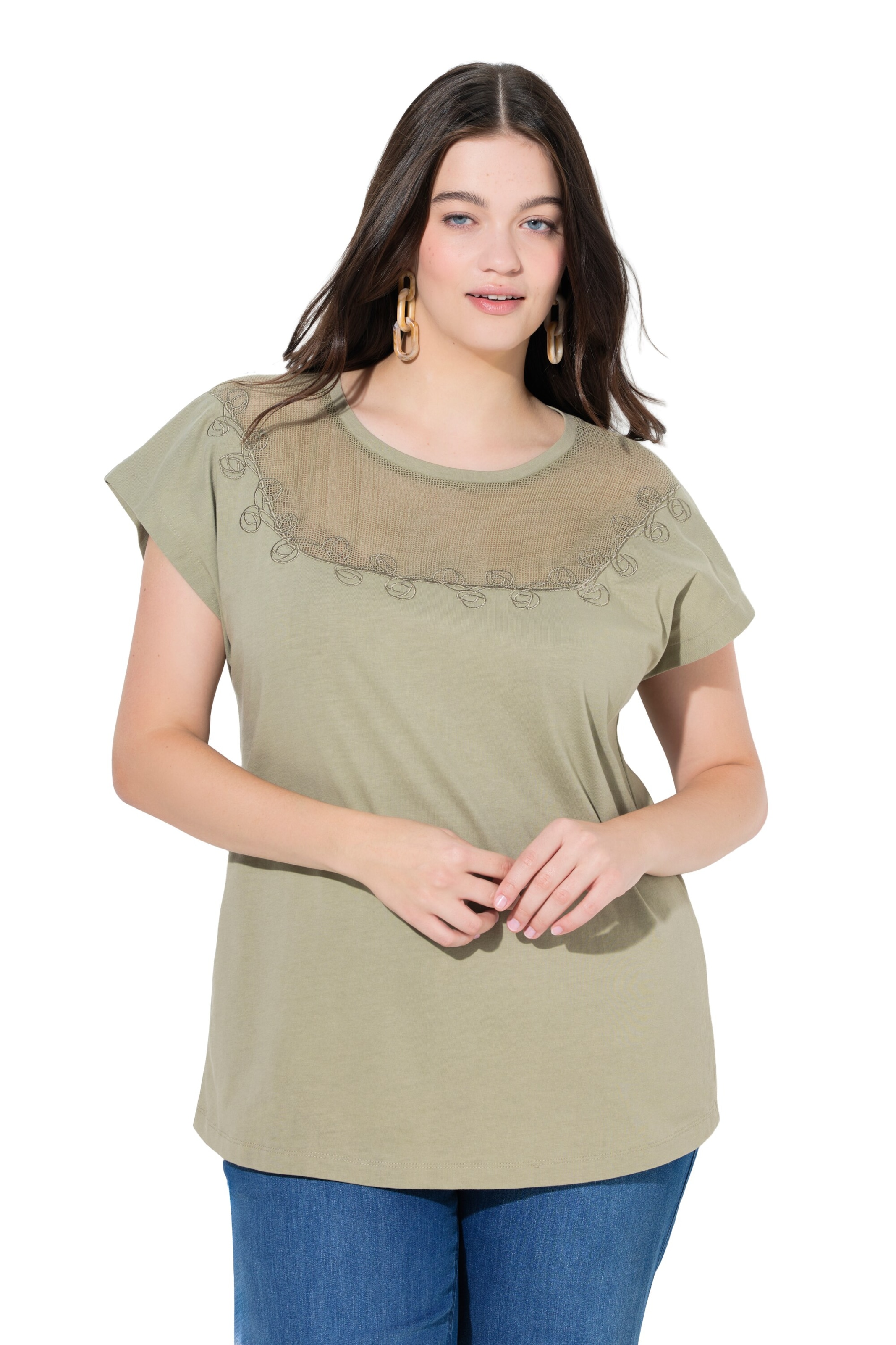 Ulla Popken Shirt in Braun: Vorderseite