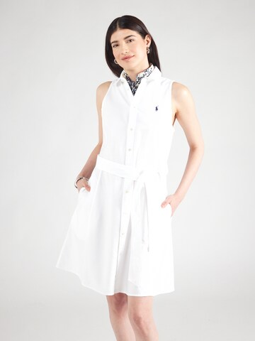 Polo Ralph Lauren Blousejurk in Wit: voorkant