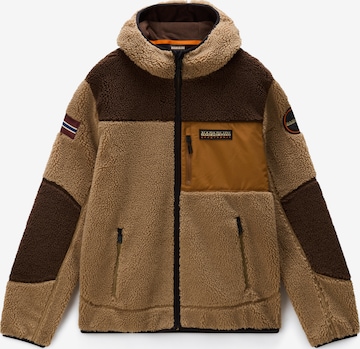 Veste en polaire 'YUPIK' NAPAPIJRI en marron : devant